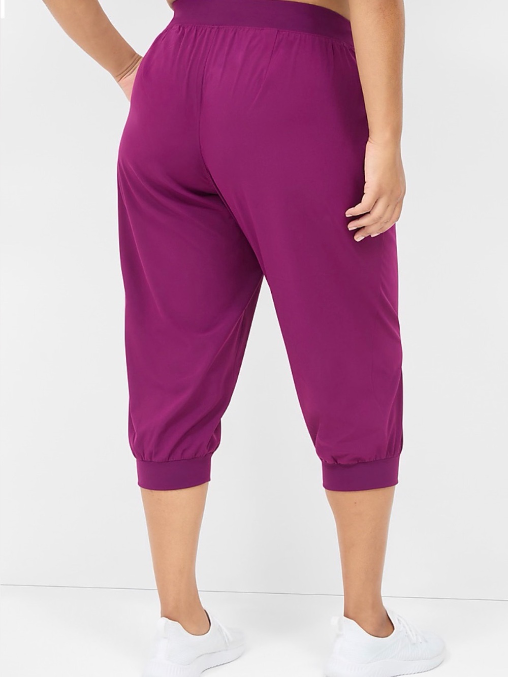 LIVI for Lane Bryant Cargo Capri Joggers 18/20 Plum EUC - Picture 2 of 11